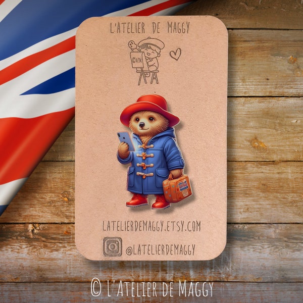 Paddington Bear Pin | Paddington Bear Jewelry | Original Paddington gift | Paddington Brooch | Birthday gift for Paddington fan