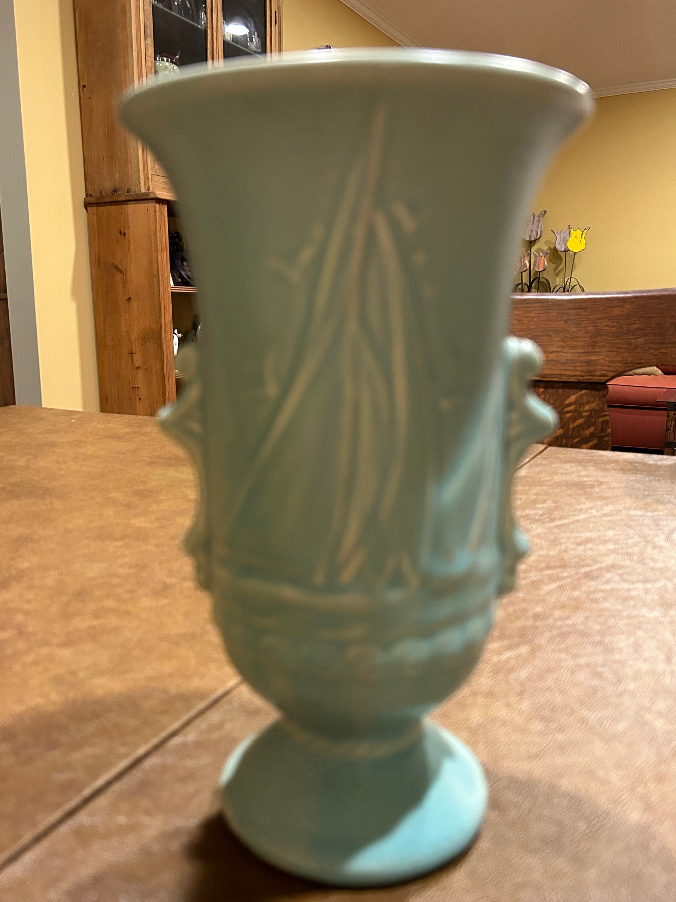 1940'S Vintage Nelson Mccoy POTTERY Sailboat Vase Matte Etsy