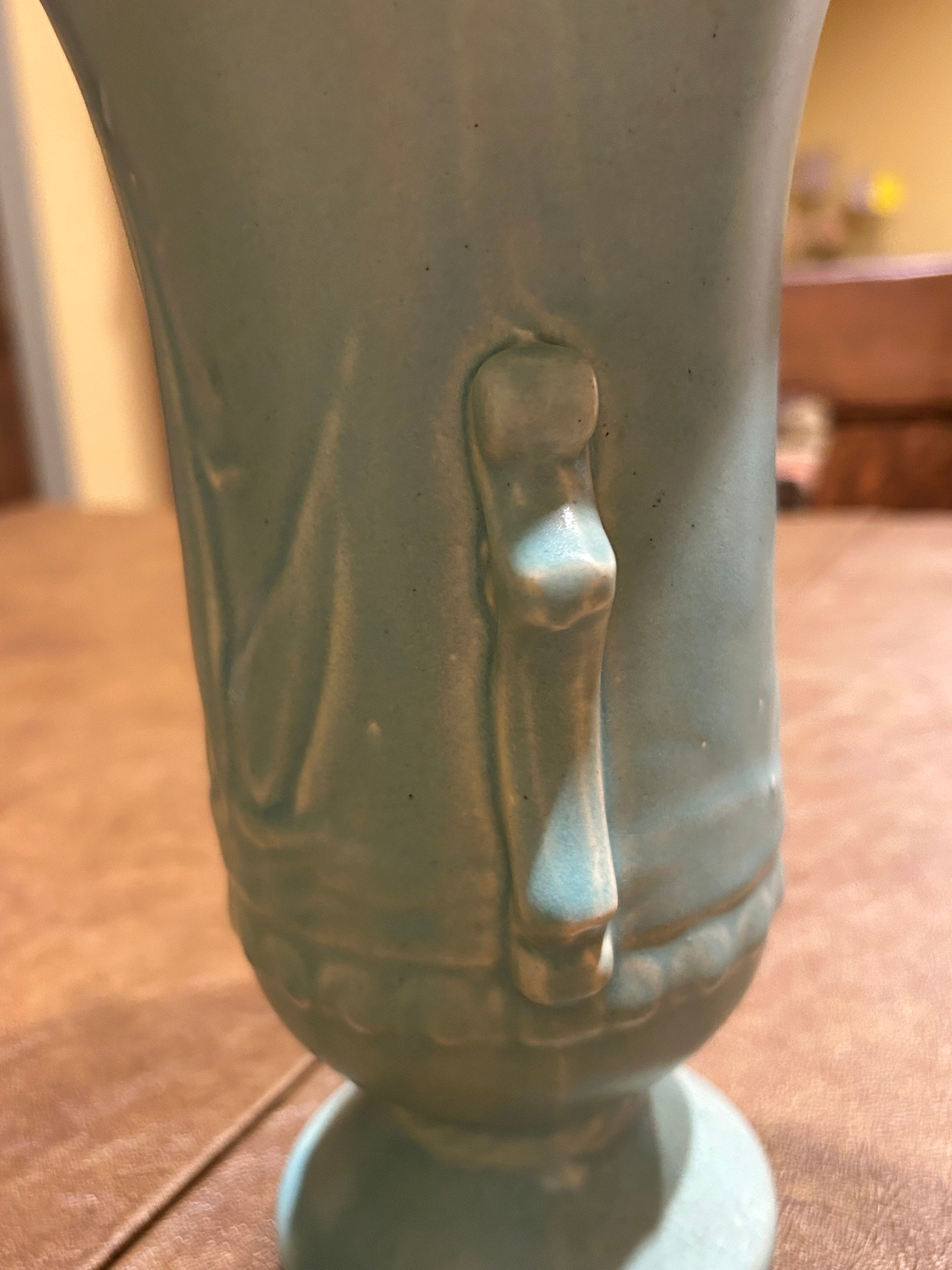 1940'S Vintage Nelson Mccoy POTTERY Sailboat Vase Matte Etsy
