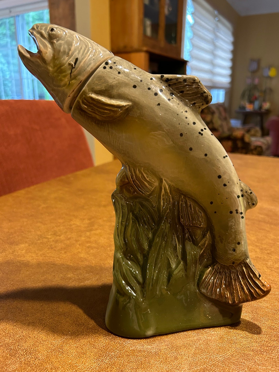 1976 Jim Beam Trout Decanter Fresh Water Fishing Hall of Fame Etsy