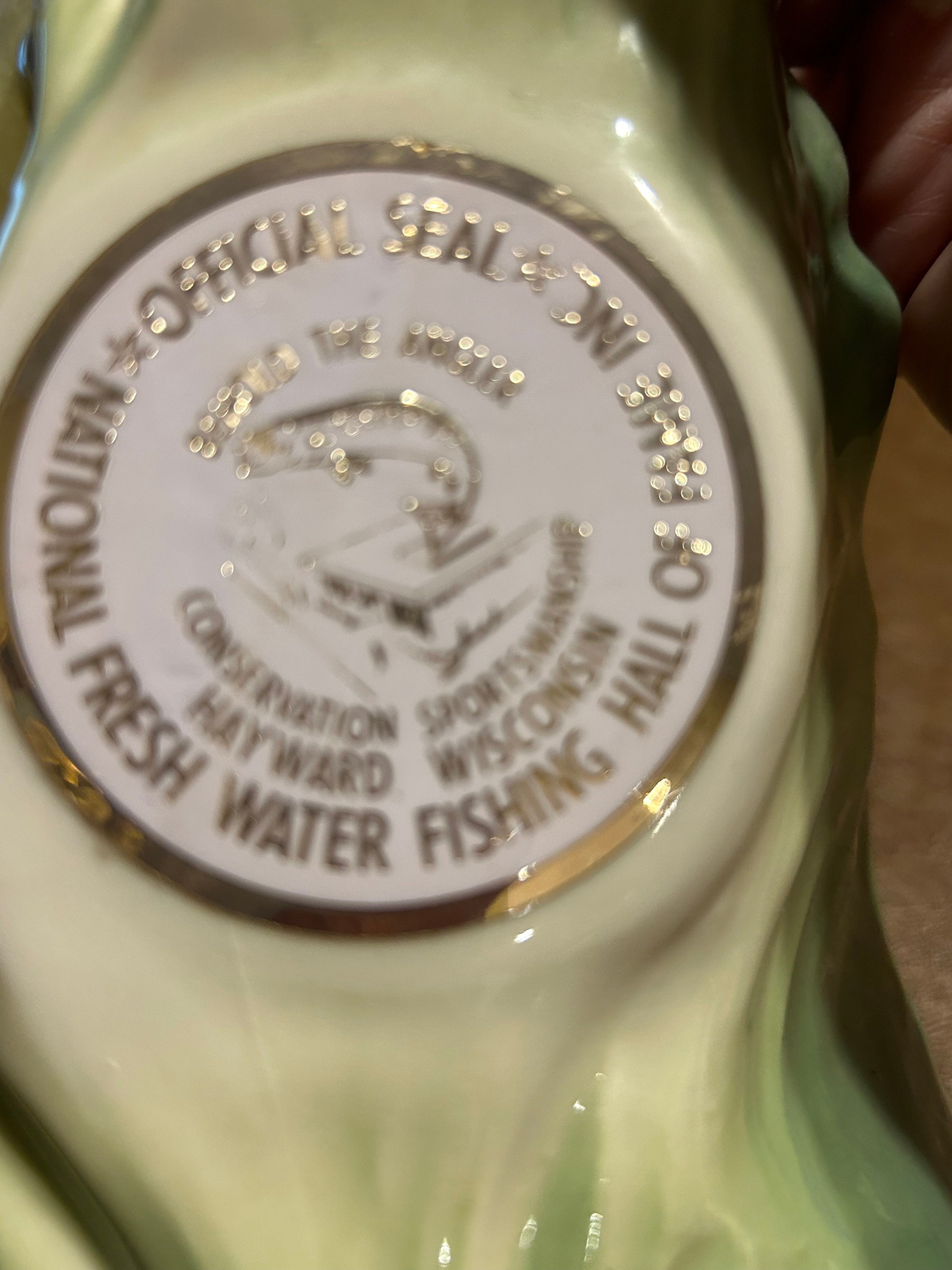 1976 Jim Beam Trout Decanter Fresh Water Fishing Hall of Fame Etsy