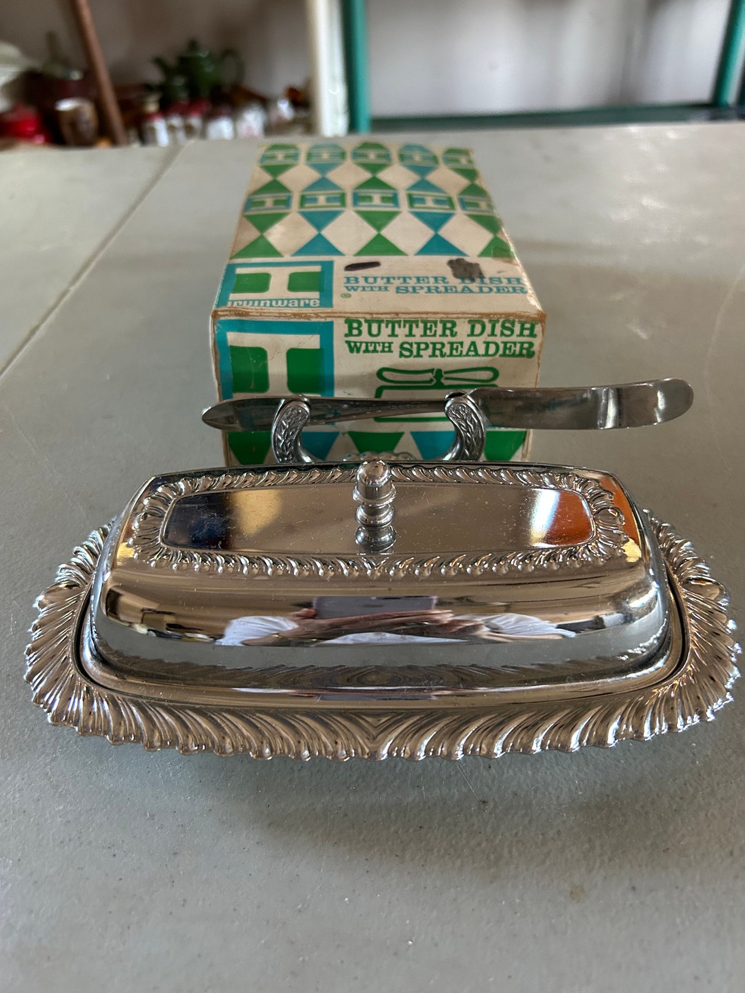 Vintage IRVINWARE Butter Dish & SPREADER W/ Glass Liner 22760 Etsy