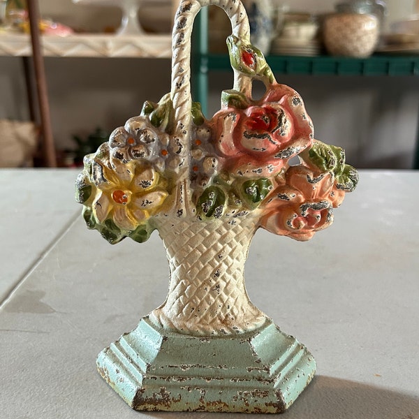 Antique Hubley Cast Iron Door Stop Etsy