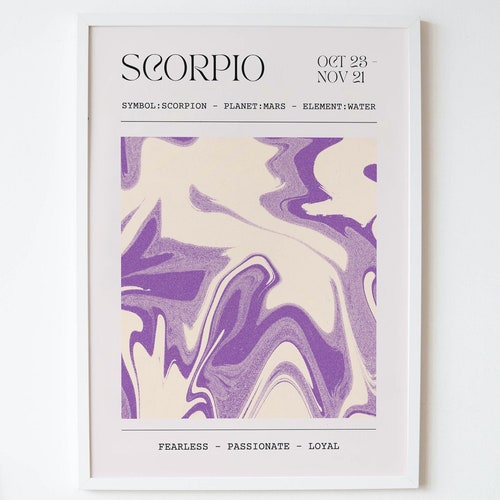 Aries Zodiac Print Astrology Star Sign Poster Gifts for Etsy