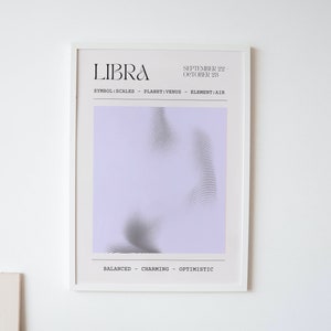 Vågen Stjärnteckentryck - Astrologi Stjärntecken Poster - Presenter till henne