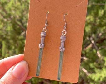 Lego lightsaber earrings