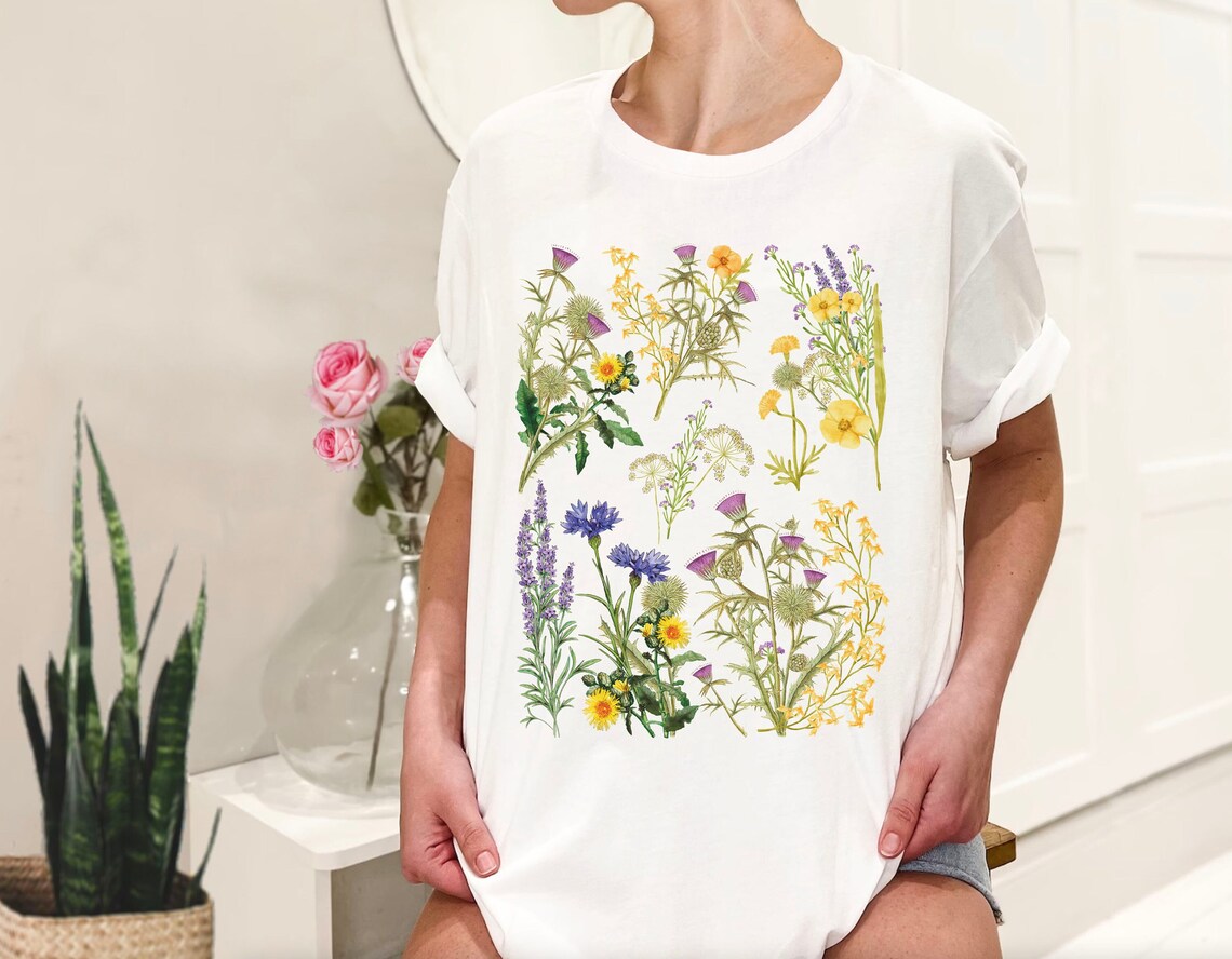 Floral Collection Wildflower Edition Wildflower T-shirt, Botanical ...