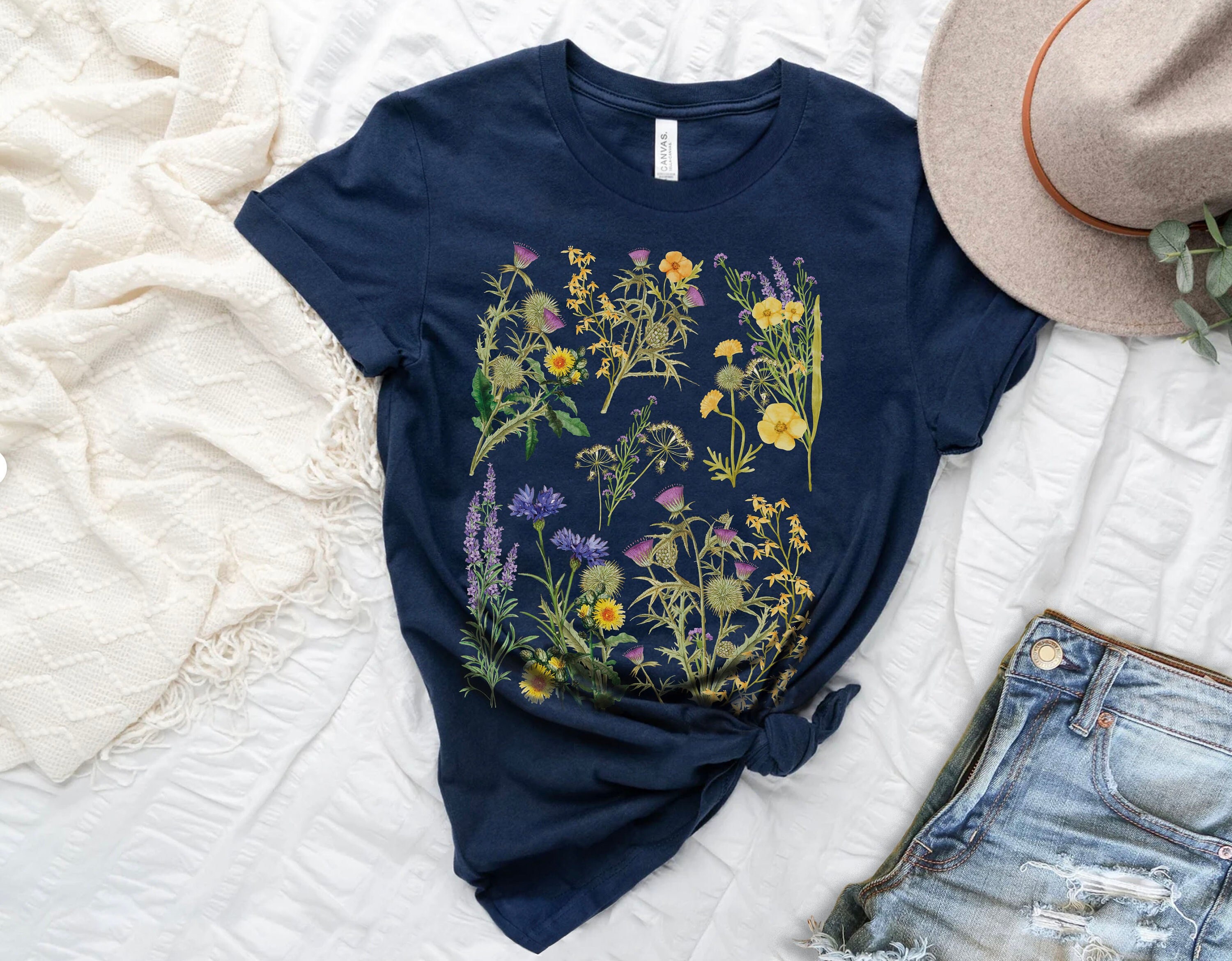 Floral Collection Wildflower Edition Wildflower T-shirt, Botanical ...