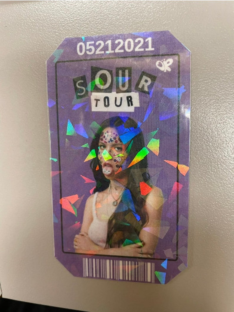 Mini Holographic SOUR Tour Souvenir Tickets olivia Rodrigo Etsy