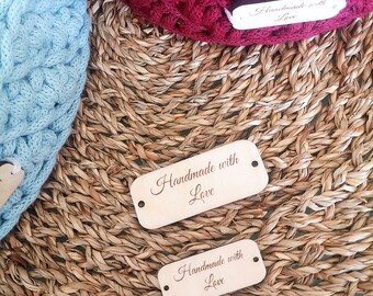 Holz-Label "Handmade with Love"