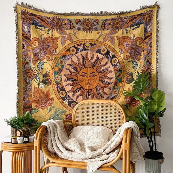 Woven Tapestry Blanket Etsy