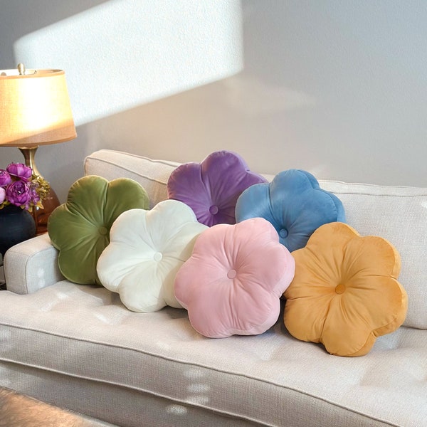 Flower Shaped Pillow Etsy