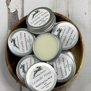 Lavender Honey Natural Lip Balm, Lavender Lip Balm, Lip Balm Tin, Lipbalm