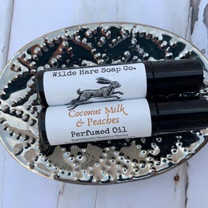 Coconut Milk & Peaches Perfumed Oil Roll-On Bottle