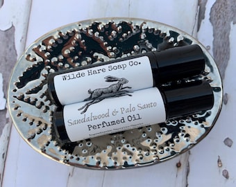 Sandalwood & Palo Santo Perfumed Oil, Roll-On Perfume