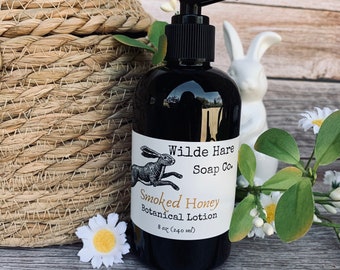 Smoked Honey Botanical Vegan Body Lotion, Free US Shipping