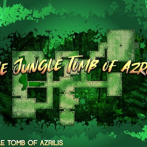 The Jungle Tomb of Azrilis - D&D/TTRPG/VTT Dungeon Map!