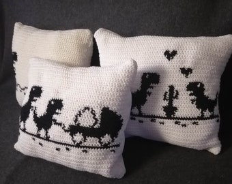 BUNDLE: Pillow Crochet Pattern Dino the Internet