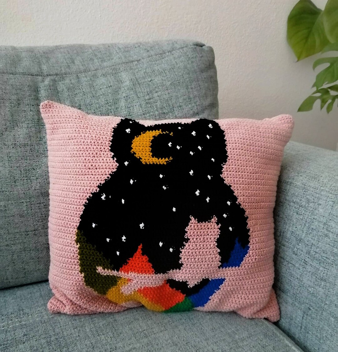 Night Owl Crochet Pattern for Pillow Etsy