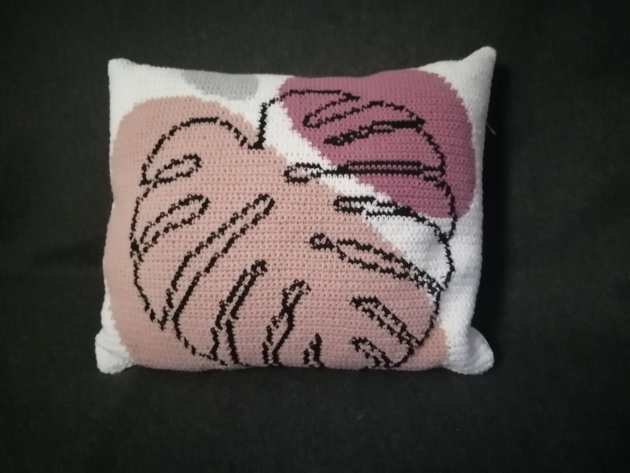 Monstera Leaf Pillow Crochet Pattern