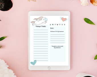 Unicorn Daily Task Planner | Submissive Daily Task Digital Planner | Submissive Digital Planner Sheet | DDlg Submissive Task Sheet