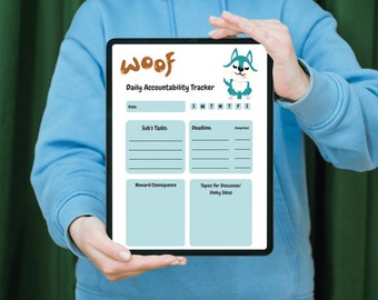 Puppy Daily Accountability Tracker for Dominants | Submissive Training for Dominants | D/s Relationship Planner Worksheet