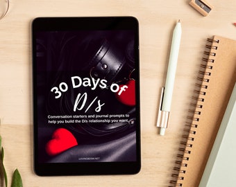 30 Days of D/s Workbook | New to BDSM | D/s for Beginners | Power Exchange Workbook | BDSM Journal Prompts