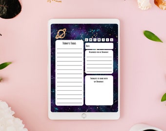 Cosmic Submissive Daily Task Planner | Submissive Daily Task Digital Planner | Submissive Digital Planner Sheet | Digital To-Do List