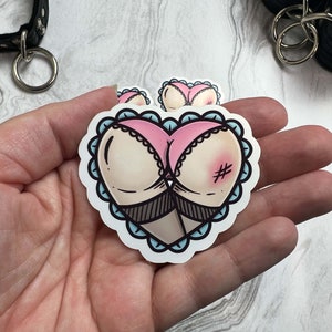 Spanked Butt Sticker | BDSM Sticker | Kinky Sticker | Kinky Decal | Adult Sticker | NSFW Sticker | BDSM Gift | Waterproof Decal