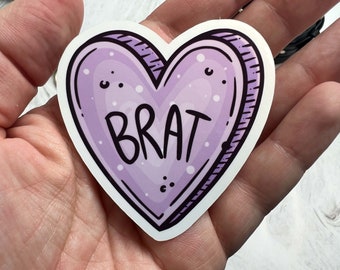 Brat Candy Heart Sticker | BDSM Sticker | Kinky Sticker | Kinky Decal | Adult Sticker | NSFW Sticker | BDSM Gift | Waterproof Decal