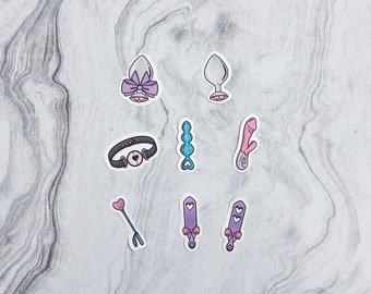 Sex Toy Sticker Pack | BDSM Stickers | Kinky Stickers | Kinky Decals | Adult Stickers | NSFW Stickers | Waterproof Decals | Sex Toys