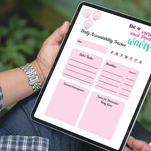 Mermaid Daily Accountability Tracker for Dominants | Submissive Training for Dominants | D/s Relationship Planner Worksheet