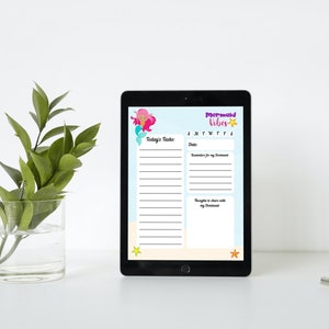 Mermaid Daily Task Planner | Submissive Daily Task Digital Planner | Submissive Digital Planner Sheet | Submissive Task Sheet