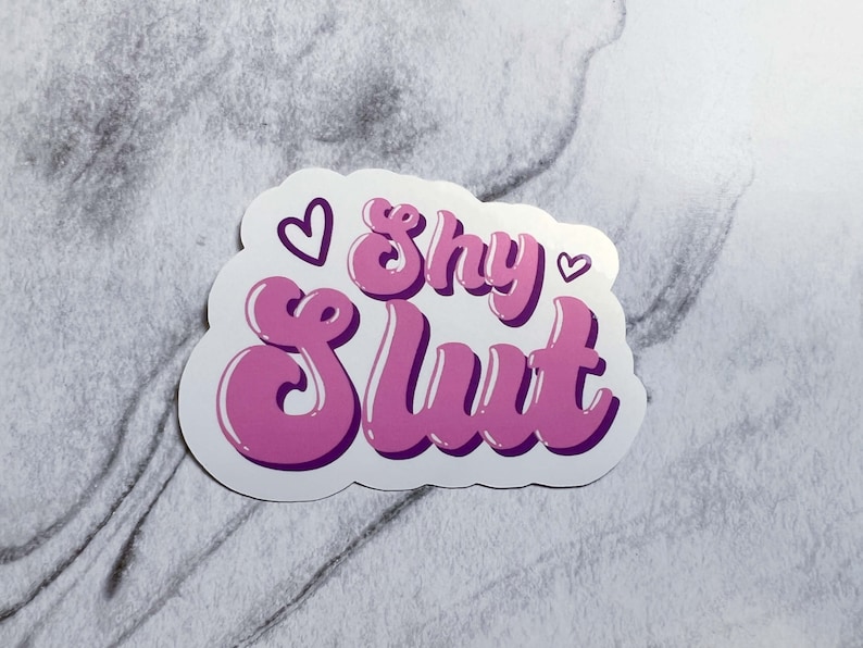 Shy Lettering Shy Slut Die Cut Sticker | BDSM Sticker | Kinky Sticker | Kinky Decal ...