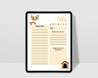 Puppy Daily Task Planner | Submissive Daily Task Digital Planner | Submissive Digital Planner Sheet | Digital To-Do List | Pet Play