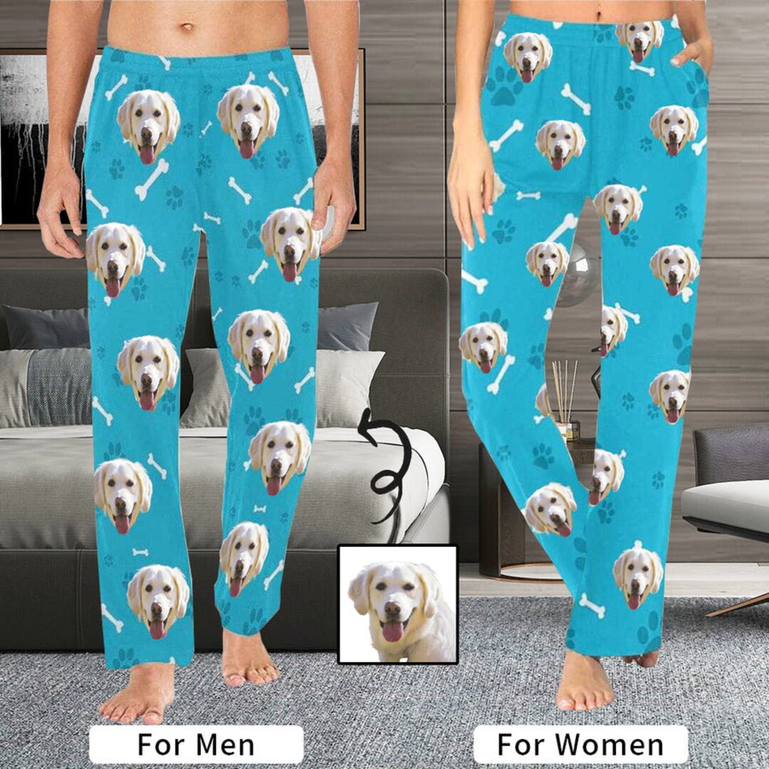 Dog Photo Pajamas
 Custom Dog Pajama Pants for Women Funny Face Pajamas Put Any