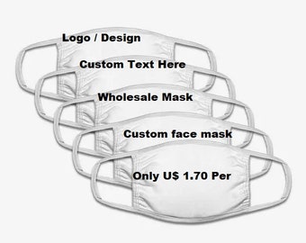 Personalized Custom Face Mask washable Face Mask Wholesale Face Mask Wedding Face Mask Custom logo Face Mask Custom Text Mask Bulk face Mask