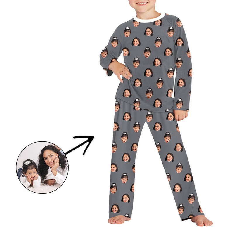 Custom Photo Pajamas For Kids Pet Face Pajama Pants Personalized Face Pajama Pants Custom Face Pajama Pant Dog Pets Faces Moms pyjama pants image 9