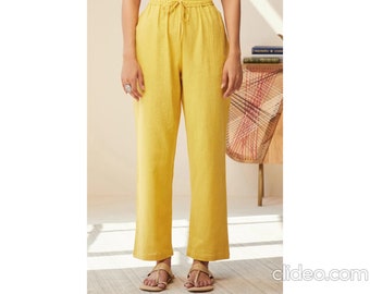 100 %Cotton Linen Pants, Summer Cotton Linen Women pants, Office Wear Cotton Trouser, Beach/Travel Boho Pants Wide Leg Pants, Linen Clothing