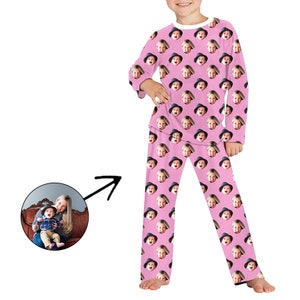 Custom Photo Pajamas For Kids Pet Face Pajama Pants Personalized Face Pajama Pants Custom Face Pajama Pant Dog Pets Faces Moms pyjama pants image 3