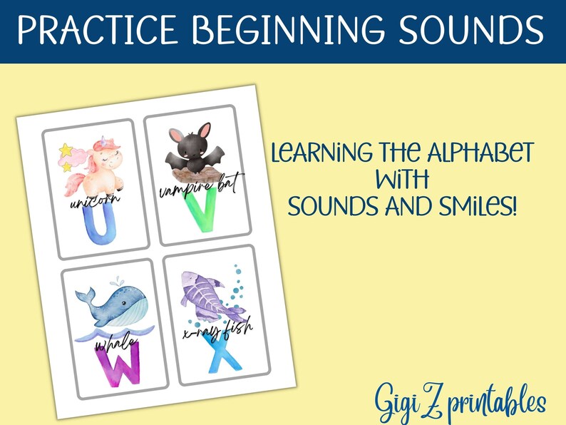 Printable Alphabet Flashcards Letter Tracing Early Phonics Etsy