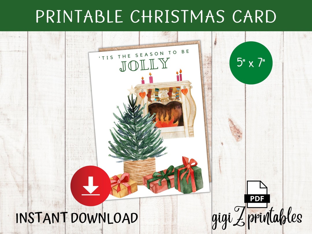 Printable Christmas Tree Card Printable Holiday Card Etsy Printable Christmas Tree Card Printable Holiday Card Etsy