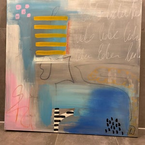 Unique, handmade, acrylic painting, abstract, wall decoration