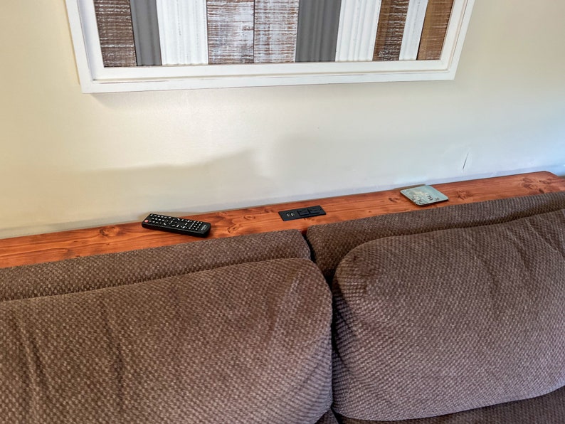 5.5 Inch Deep Powered Sofa Table Behind the Couch Etsy