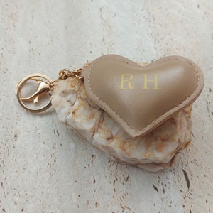 Personalised Monogrammed Heart Keychain, Gift for Him/Her, Back to Work, Back to School