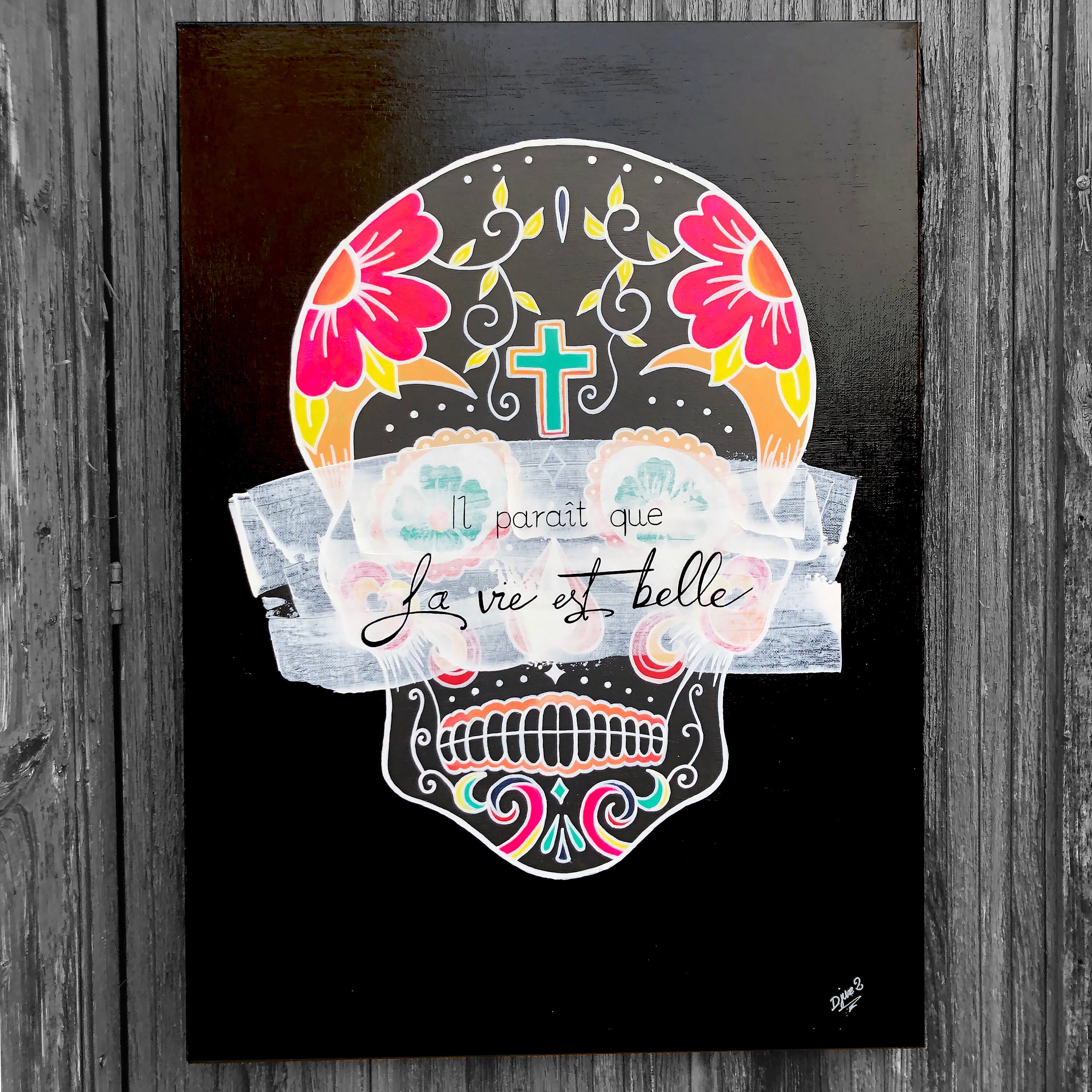 Tableau Acrylique, Il Paraît Que La Vie Est Belle