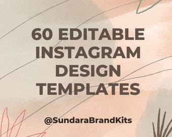 Editable Instagram Templates | Social Media Branding Kit | Instagram Story and Post Creation | Brand Assets | Neutral Instagram Templates