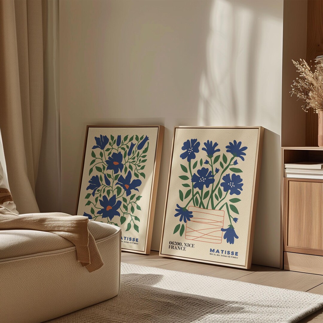 Set of 2 Matisse Botanical Poster Prints, Vintage Paris Exhibition Wall ...