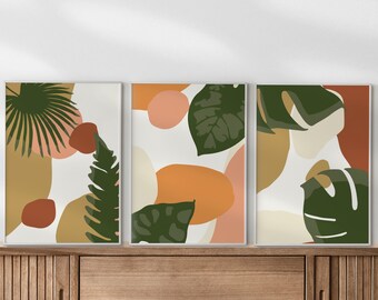 Orange and Green Art - Etsy