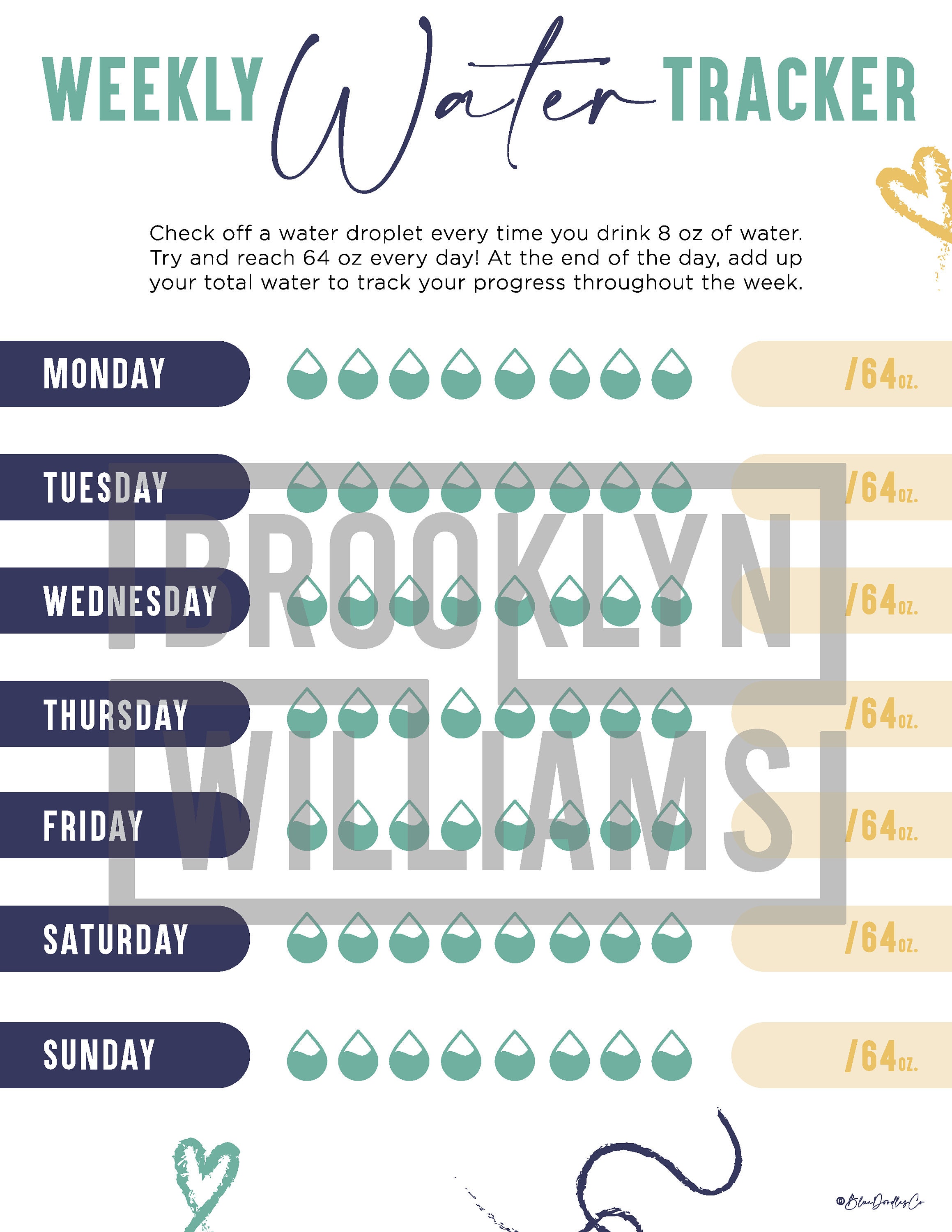 Monthly Goal Tracker Worksheet